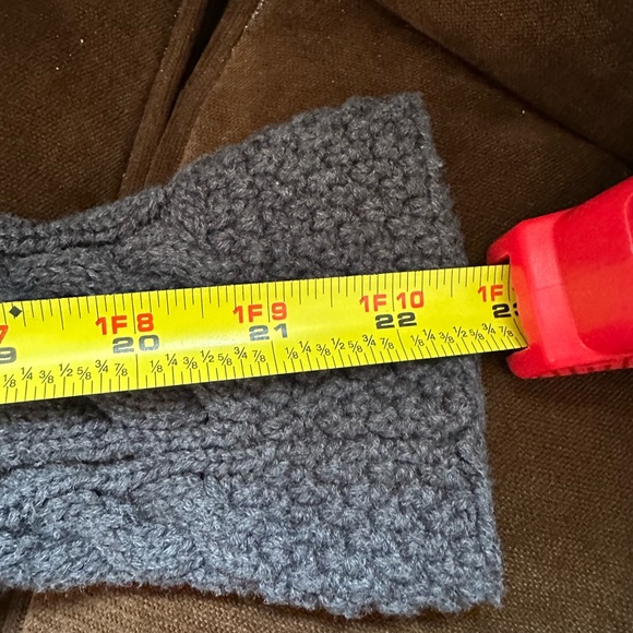 Willi Smith Gray Knit Cable Cardigan No Buttons with Belt 100% Cotton SZ S - Picture 11 of 13